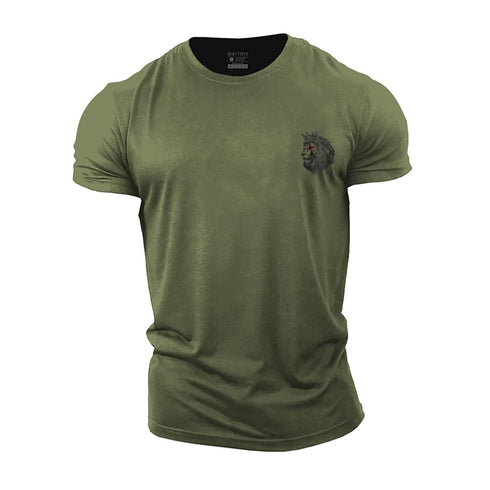 Men's Mini Lion Cross Cotton T-Shirt